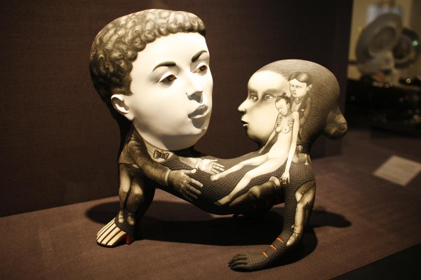 Porcelain sculpture by Sergei Isupov in Body & Soul new international ceramics exhibition at MAD Museum