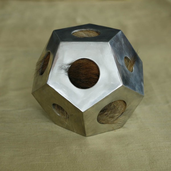 Aluminum Dodecahedron Sculpture by Edward Sudentas