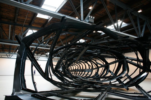 Tower, 2014. Metal sculpture by Monika Sosnowska.