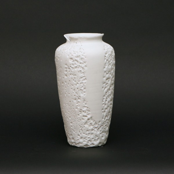 Unglazed porcelain vase